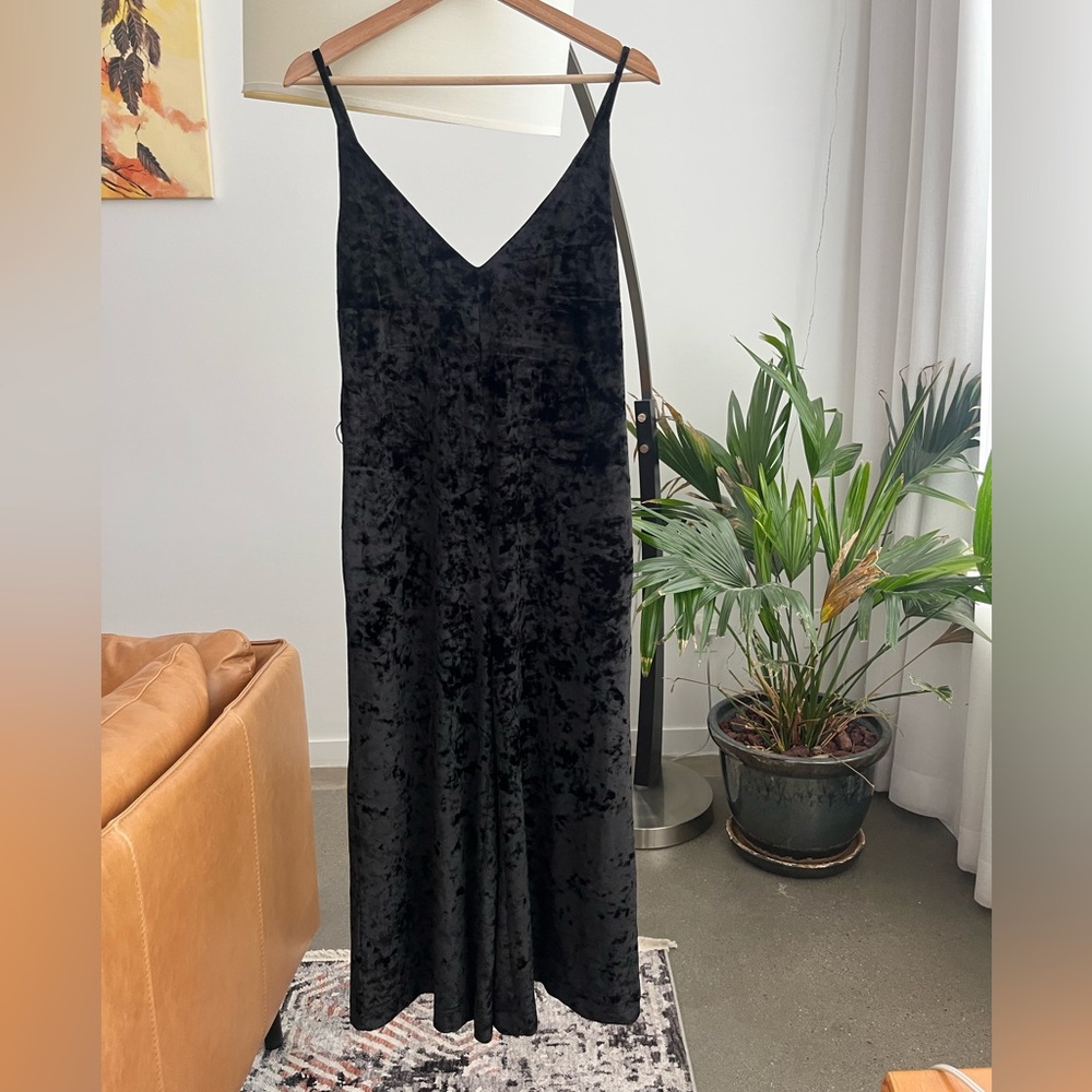Frank & Oak Velvet Wide Leg Jumpsuit